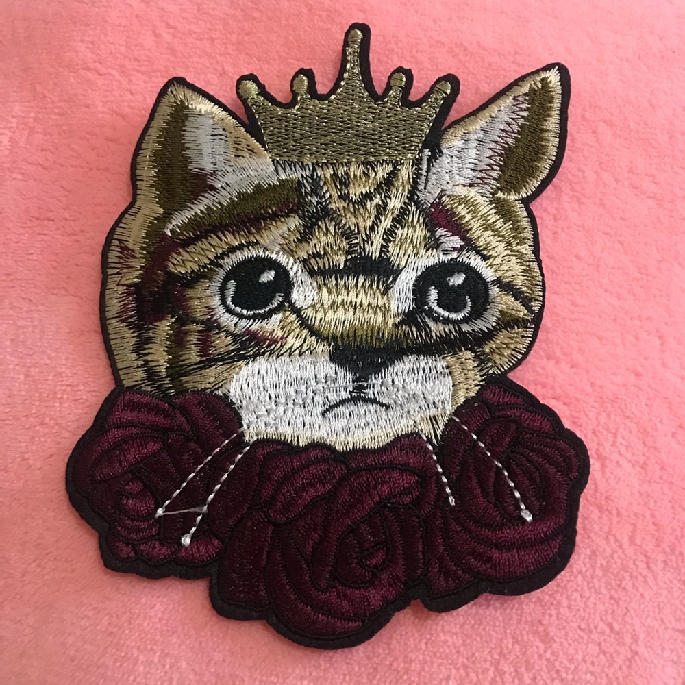 •big size• Cat iron on patch